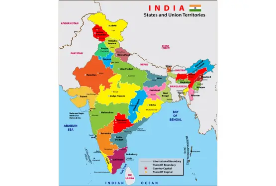 India Administrative Divisions Map