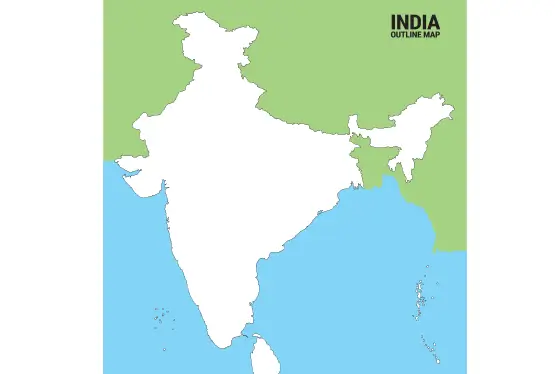 India Outline Map