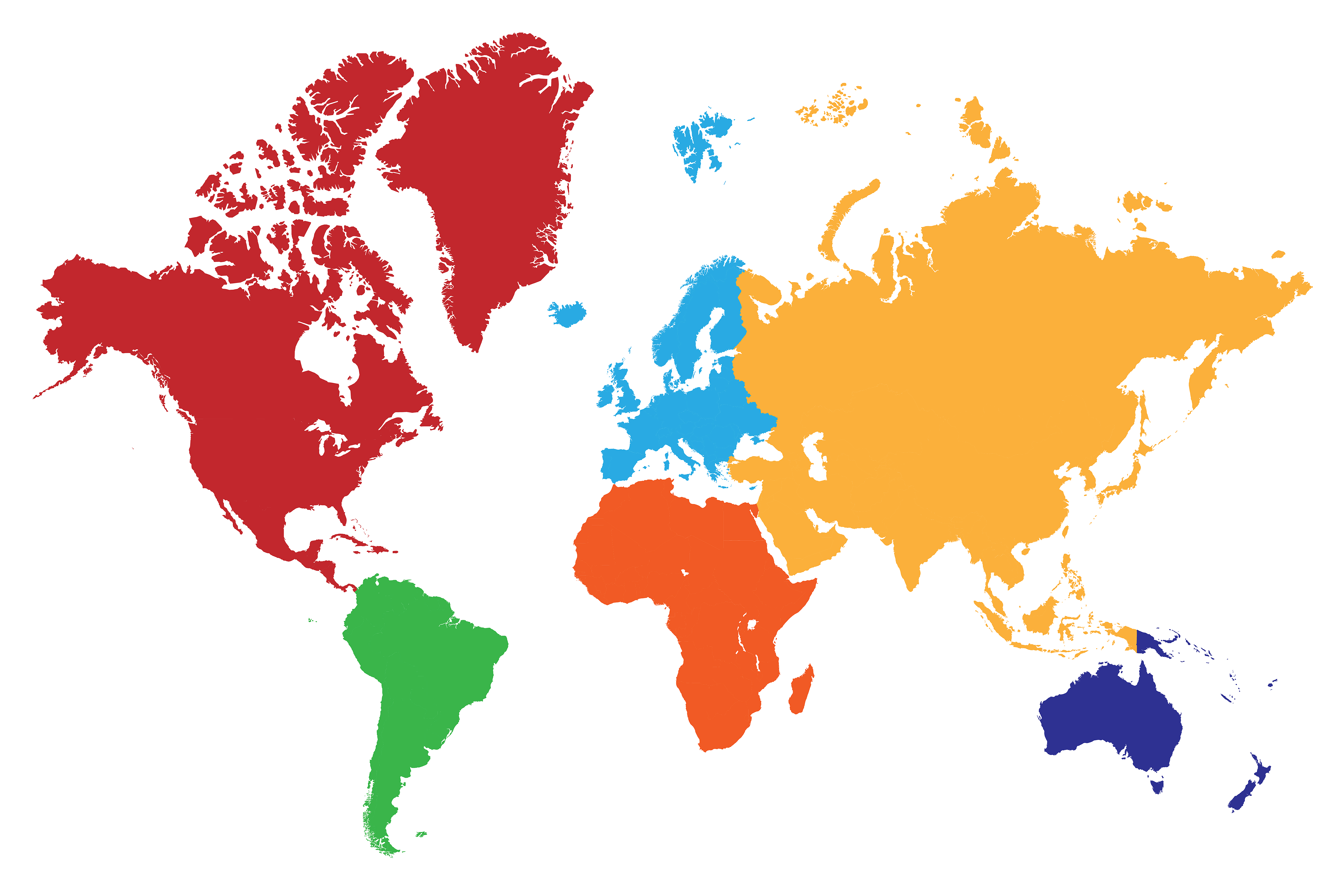 World Continents Map